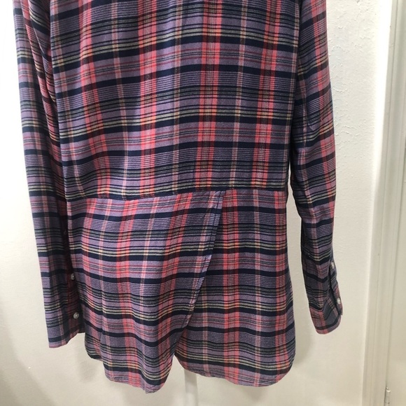 Lucky Brand plaid woman blouse size Medium - Picture 4 of 6